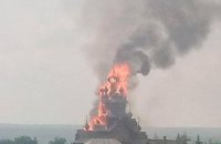 Від ворожого обстрілу загорівся історичний Всіхсвятський скит Святогірської Лаври (доповнено)