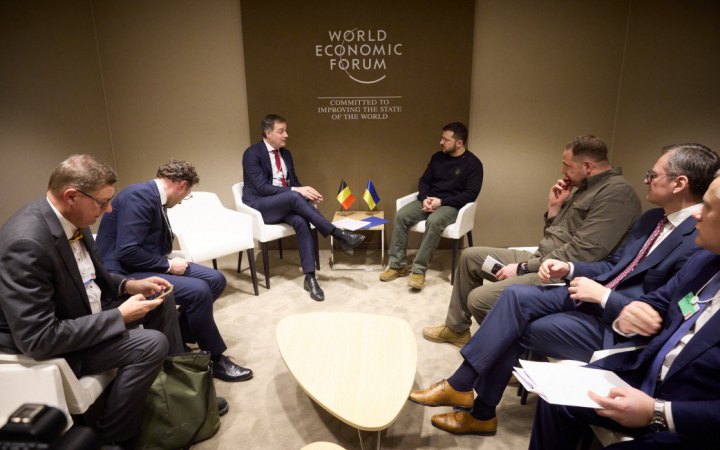 Зеленський зустрівся в Давосі з королем та прем’єр-міністром Бельгії