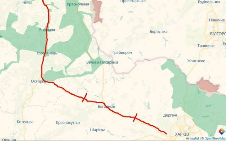 Радник міністра оборони: противник почав атакувати транспортне сполучення між Харковом і Сумами