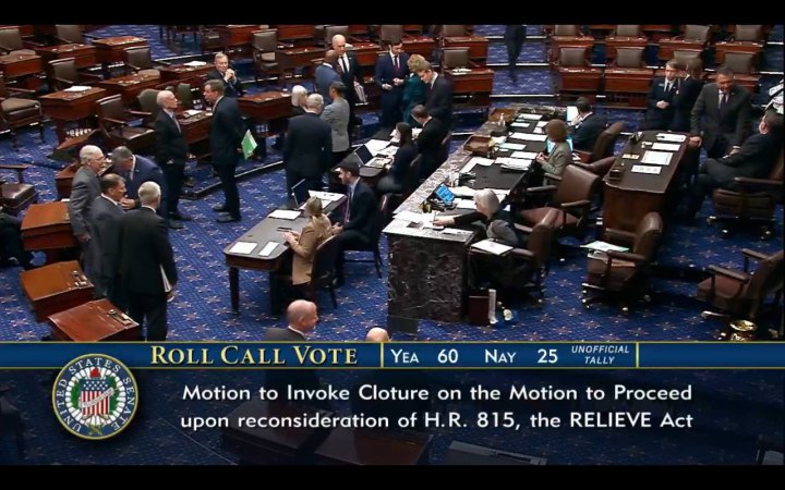 Сенат США прийняв процедурне рішення для розгляду надання допомоги Україні