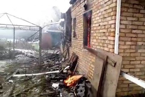 В Жованке в результате обстрела сгорел жилой дом