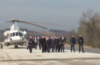 Зеленський прилетів у Полтавську область вертольотом