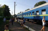 Возле города Бурштын загорелся локомотив поезда Ивано-Франковск - Геническ