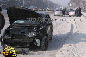 На Бориспольской трассе произошла массовая авария