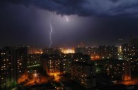 У Києві очікується гроза, яка ймовірно триватиме до кінця доби