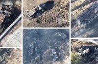 Генштаб ЗСУ опублікував відео знищення російського ворожого транспорту українськими артилеристами