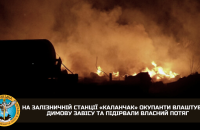 На Херсонщині окупанти влаштували димову завісу "для захисту від HIMARS" і підірвали свій потяг, – розвідка