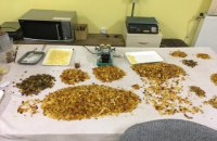 Полицейские изъяли 150 кг янтаря в подпольном цехе в Ровенской области