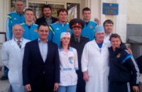 Гравці збірної України провідали бійців АТО у шпиталі