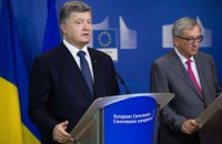 Порошенко и Юнкер скоординировали позиции по безвизовому режиму