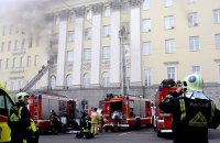 В Москве потушили пожар в здании Минобороны РФ (обновлено)