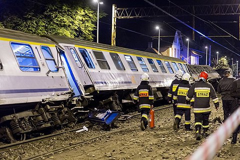 При столкновении поездов в Польше пострадали 28 человек