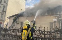 В Киеве горел ресторан на Саксаганского (обновлено)