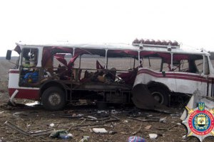 Автобус, подорвавшийся на мине, нелегально перевозил людей через линию разграничения