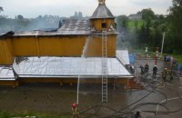 Во Львовской области сгорела деревянная церковь 18 века