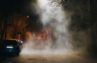 ​В Киеве возле Воздухофлотского проспекта прорвало трубу с горячей водой 