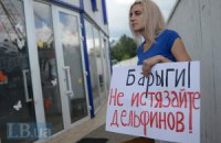 Киевские активисты пикетировали дельфинарий