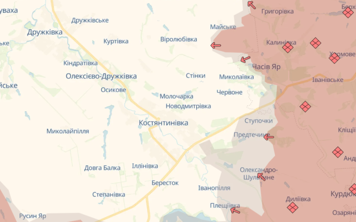 У Силах оборони спростовують заяви РФ щодо контролю над частиною Костянтинівки