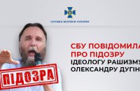 СБУ повідомила про підозру ідеологу “русского мира” Олександру Дугіну
