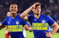 BILD скроет рекламу "Газпрома" на форме футбольного клуба "Шальке" надписью "Свободу Украине"