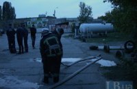 В Киеве загорелись постройки возле газовой АЗС
