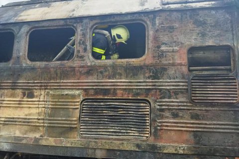 ​У Рівненському районі на станції горів тепловоз 