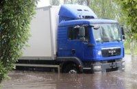 Сильный ливень затопил Черкассы