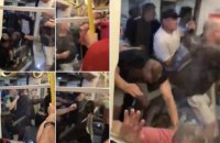 Перед матчем за Суперкубок Англии произошла массовая драка фанов "МанСити" и "Ливерпуля"