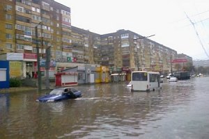 Сильные ливни затопили Кировоград 