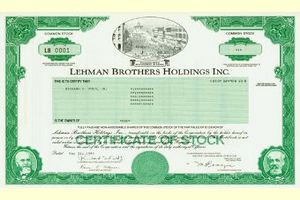 Акция банка Lehman Brothers ушла с молотка за 24 тысячи евро