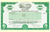 Акция банка Lehman Brothers ушла с молотка за 24 тысячи евро