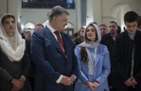 Порошенко посетил храмы УПЦ КП, УГКЦ, УПЦ МП и Католической церкви в пасхальную ночь