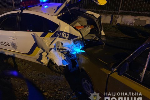 В Черноморске произошло ДТП с участием полицейского автомобиля 
