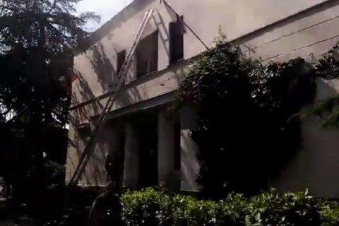 В окупованій Ялті горіла будівля адміністрації морпорту