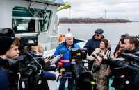 "Нибулон" показал в реальных условиях работу уникального судна, способного углублять скалистое дно Днепра
