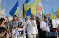 Милиция задержала шестерых врадиевских активистов на Майдане за госфлаги