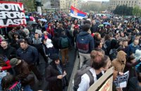 В Сербии к акциям против избрания Вучича президентом присоединились студенты и военные