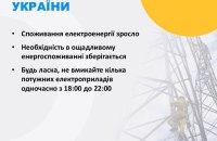 В Україні зросло споживання електроенергії, енергетики закликають до ощадливого споживання