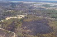 Геращенко показал фото и видео с места пожара в Чернобыльской зоне 