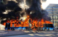 В Стокгольме на ходу взорвался городской автобус