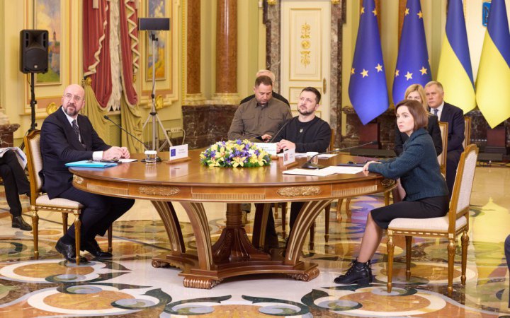 ​Зеленський провів двосторонні зустрічі з президентами Європейської ради і Молдови