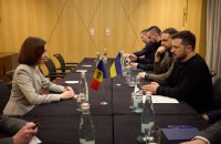 Зеленський зустрівся у Албанії з президенткою Молдови Санду