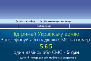 Украинцы перечислили армии более 80 млн гривен 