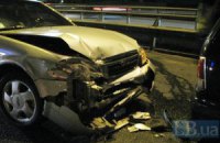 На Южном мосту в Киеве столкнулись четыре автомобиля