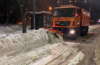 Из Киева ночью вывезли три тысячи тонн снега, но новая метель снова все замела