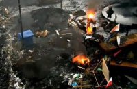 На Грушевского подожгли шины, подтянулся "Беркут"