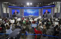 На "дезінфекцію" журналістів перед пресконференцією Путіна витратили 1,4 млн рублів, - ЗМІ