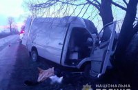 В Киевской области микроавтобус Mercedes врезался в дерево, среди погибших – спасатель ГосЧС (обновлено)