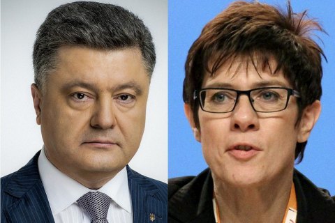 Порошенко провел разговор с преемницей Меркель на посту главы ХДС