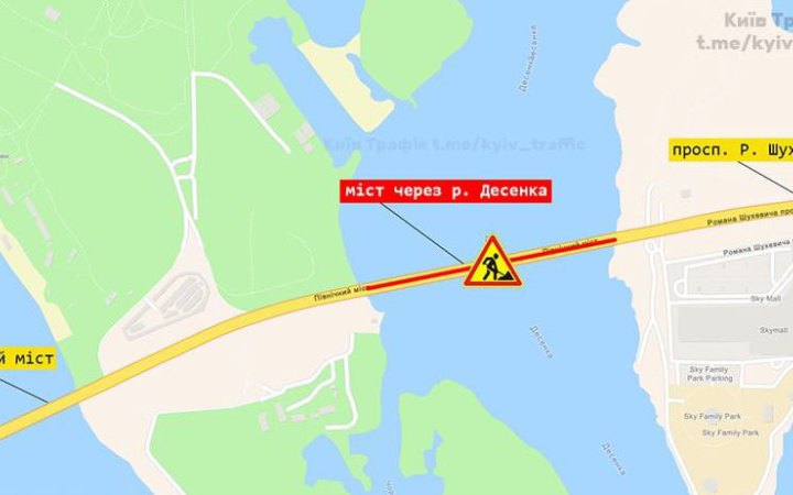 Наступного тижня в Києві розпочнуться ремонтні роботи на одному з мостів